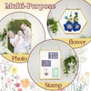 Simaixing 3Pcs Pressed Flower Frame with Chain, Small Gold Floating
