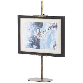Ironlux Adjustable Easel Stand for Sign, Metal Heavy Duty Picture Easels for Display, Tabletop Easel Stand for Picture Frames up to 28", Antique Gold Easel Stands with Base for Art Paintings Photos
