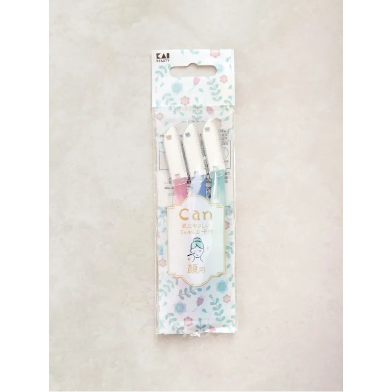 DAISO Kaijirushi Women's CAN Face Razor 3-Pack