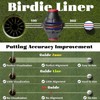 OlibaDu 1 Pack 360° Triple Line Golf Ball Marker，Golf Ball