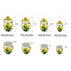 ACK 4PCs 3D Sunflower Hand Painted Ceramic Canister with Lid,