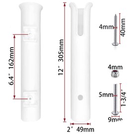 ISURE MARINE 4 soportes para caña de pescar / marco de caña de pescar portátil, ligero y duradero, piezas de repuesto con tornillos