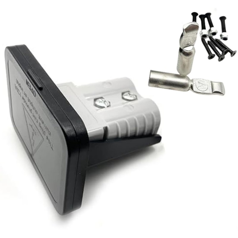 120A 12-24V DC Flush Mount Recessed Plate, Plug Mounting Panel,120A