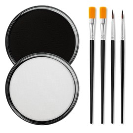 Erinde Pintura Profesional Para Rostro y Cuerpo, #Negro + Blanco
