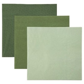 AIDUCHO 120 Stück Servietten Grün, Servietten Salbeigrün 33x33cm, Einwegservietten Eukalyptus Grüne Papierservietten, Tischdeko Salbeigrüne für Hochzeit, Geburtstag, Party, Abendessen (3 Farben)