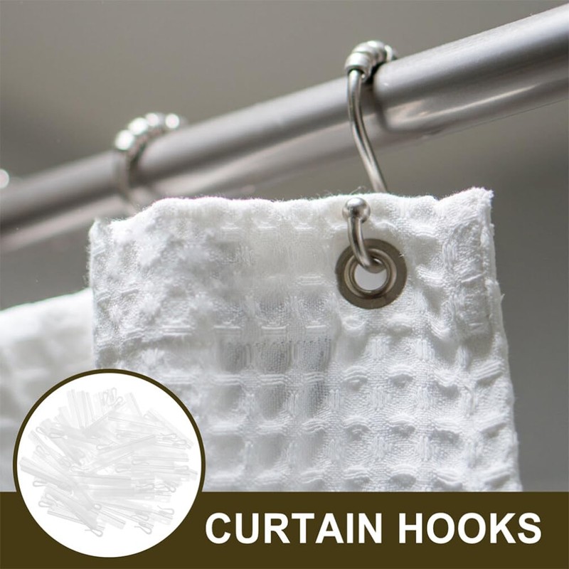 Garneck 25pcs Curtain Hooks Plastic Adjustable Depth Pinch Pleat Locking