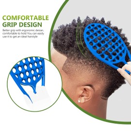 KOUPA Magic Silicone Curly Hair Brush, One Piece Twist Curl Comb for Afro Curls, Washable Hair Tool for Men Women, Blue, 1 Piece