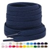 Stepace 2 Pairs Flat Shoelaces, 8mm Wide Premium Replacement Shoe