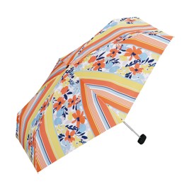 World Party 5262-262 Orchard Stripe Mini Orange 19.7 inches (50 cm) Rain Umbrella for Rain or Sun