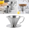 Stainless Steel Pour Over Coffee Dripper Cone Filter Cup Stand