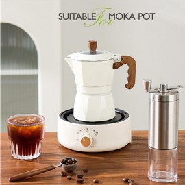 Mini Hot Plate electric 500w - Small Hot Plate, Perfect Size For Moka Pot, Teapot And More, Suitable For Kitchen, RV Camping, Outdoor Use, 120V
