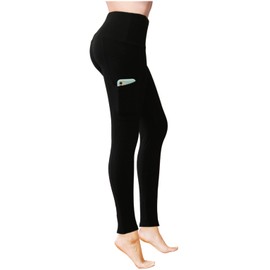 COMFY FOREVER Black Leggings for Women, Gym & Workout Leggings for Women | Leggings for Girls | Plus Size Leggings with pockets | Compression Leggings tummy control | athletic leggings for women (XXL)