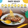 Disposable Yellow Plastic Forks 200 Pcs - Heavy Duty Yellow