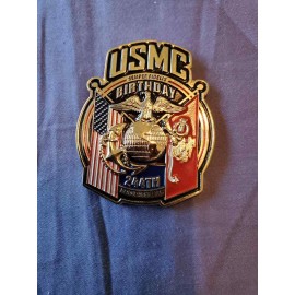 MARINE CORPS EGA EAGLE GLOBE ANCHOR 244TH BIRTHDAY 2" MAGNET CHALLENGE COIN