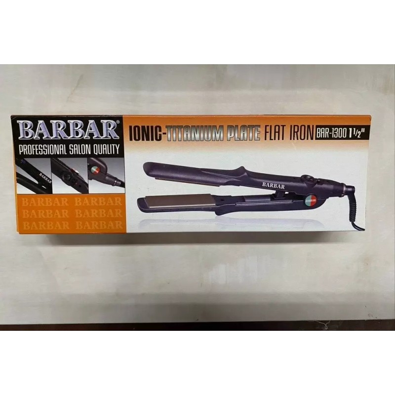 BARBAR PROFESSIONAL FLAT IRON, IONIC, TITANIUM PLATE IONIC BAR 1300