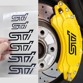STI Subaru Brake Caliper Sticker WRX STI BRZ Crossover XV Waterproof Cool High Temperature Resistant Black