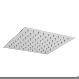 Jeffergarden 8 inch square ultra-thin stainless steel shower head rain shower for bathroom