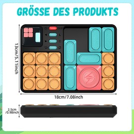 Super Slide Puzzle, Magnetic Sliding Slider Brain Trainer with 500 Levels - Portable Logic Toy for Travel & On the Go (Children/Adults)