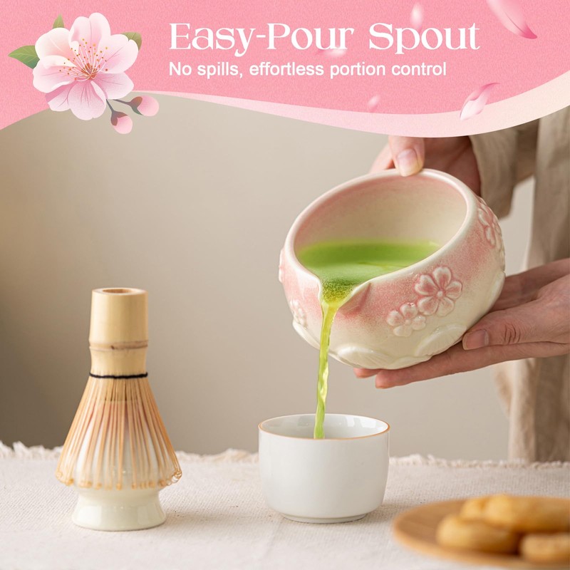 Matcha Whisk Set, 8 Pcs Matcha Kit Set With Pink