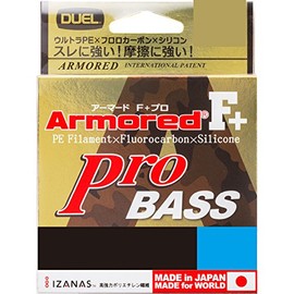 Duel Line: ARMORED F+ Pro BASS, 328.4 ft (100 m) 1.0, Silver x High Visibility Orange Marking