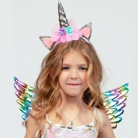 Ever Faith Initial Unicorn Necklace for Women Letter J Unicorn Pendant Necklaces Hypoallergenic Rainbow Color Unicorn Jewellery Gifts for Daughter Granddaughter