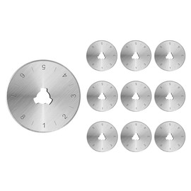 TopHomer Pack of 10 Rotary Cutter Replacement Blades, 28mm Stainless Steel Fabric Cutter Round Blades Cutter for Quilt, Paper, Fabric, Scrapbooking, Sewing, Arts and Crafts
