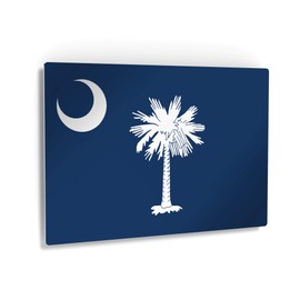 Smile Art Design South Carolina State Flag Glossy Metal Wall Art Metal Print State Capital of The USA Flag US State Flag Living Room Office Wall Decor Home Decor-%100 Made in The USA- 8x12