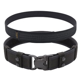 Dotacty Duty Belt for Police Law Enforcement Security Correctional Officer 2.25" Tactical Outer & Inner Belt for Work Patrol Gear Holster Pouches M