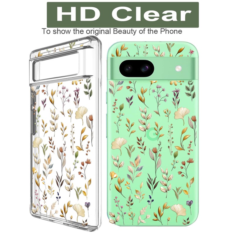 Unov Case Compatible with Pixel 8a Case Clear Transparent Slim
