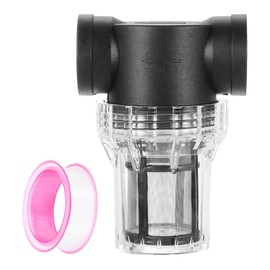 uxcell Pressure Washer Filter 1" NPT Female Thread, Inline Mesh Strainer Attachment, Stainless Steel Screen with Sealant Tape for Outdoor Gardening Inlet Water (Size:100 Mesh)
