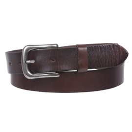 1 1/8" Snap On Oil Tanned Skinny Vintage Cowhide Leather Belt, Brown | 30"