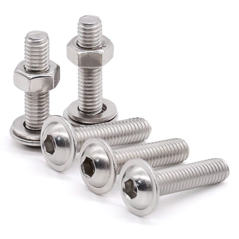 Glvaner (30 Sets) M5-0.8 x 25mm Flanged Washer Button Head
