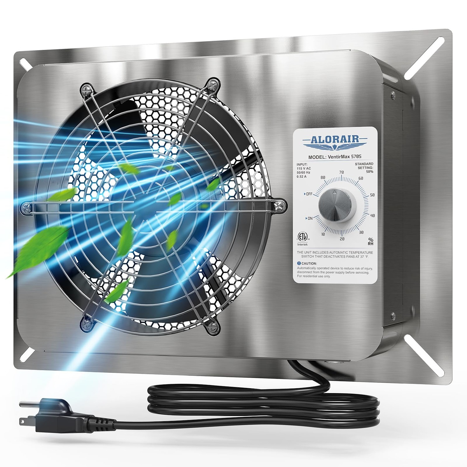 ALORAIR 570CFM Crawlspace Ventilation Fan with Humidistat, IP55 Rated ...