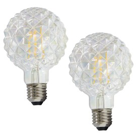 FANNIS Vintage LED Edison Bulb G30 G95 6W Dimmable LED Filament Bulb Spherical Pineapple Bulb E26 550-600LM Equivalent 60W Suitable for Bedroom, Dining Room, Bar, Coffee Shop. (Warm White, 6W)