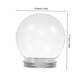 STOBAZA 1set Snow Globe DIY Water Globe Clear Plastic Water Globe Crafts Water Globes Aluminum 4pcs