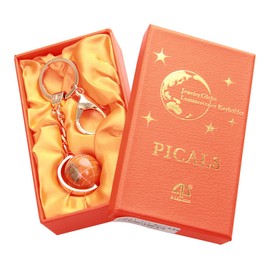[pixia-su] PIEARTH Globe Key Holder Orange Pearl [Interpersonal Luck, Luck, Friendship] pi008 – 4 