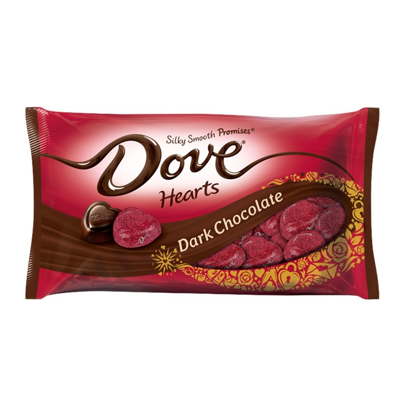 Dove Promises Valentine Dark Chocolate Candy Hearts 8.87-Ounce Bag (Pack