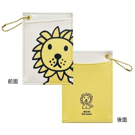 Miffy BN2083OW Women's Lion Double-Sided Pass Case, white (off-white)