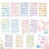 12 PCS Plastic Letter and Number Stencils, Reusable Alphabet Drawing
