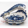 Gzhel Porcelain Caviar server bowl holder plate Sturgeon Acipenser Hand