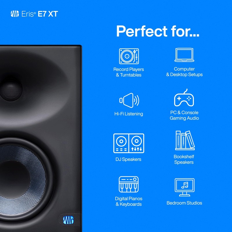 PreSonus Eris E7 XT 2-Way Active Studio Monitor with EBM