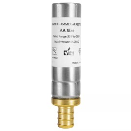 EFIELD 1/2" Pex Crimp Stainless Steel Water Hammer Arrestor , No Lead