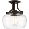 Regency Hill Kristov Industrial Rustic Farmhouse Ceiling Light Semi Flush-Mount