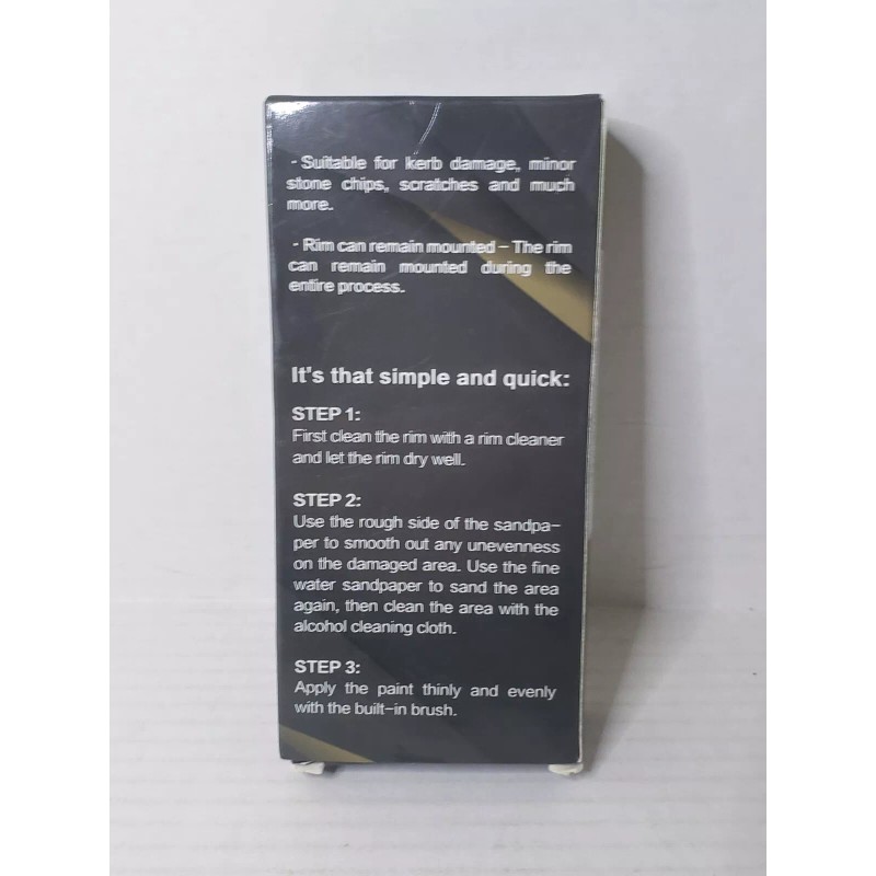Smaphy Wheel Repair Kit, Gloss Black Rim Touch-Up Paint, for