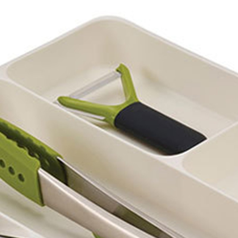 Silverware Drawer Organizer 3 in 1 Eco Friendly Plastic Multifunction