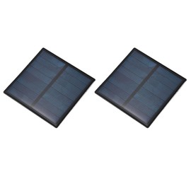 sourcing map 2PCS 5.5V 0.33W 0.06A Mini Solar Panels for Solar Power, Small Solar Photovoltaic Cells Charge DIY Electric Toy Materials Solar System Kits, 2.36" x 2.36"