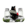 The Bridge Collection Rustic Black Bear With Cardinal Salt And