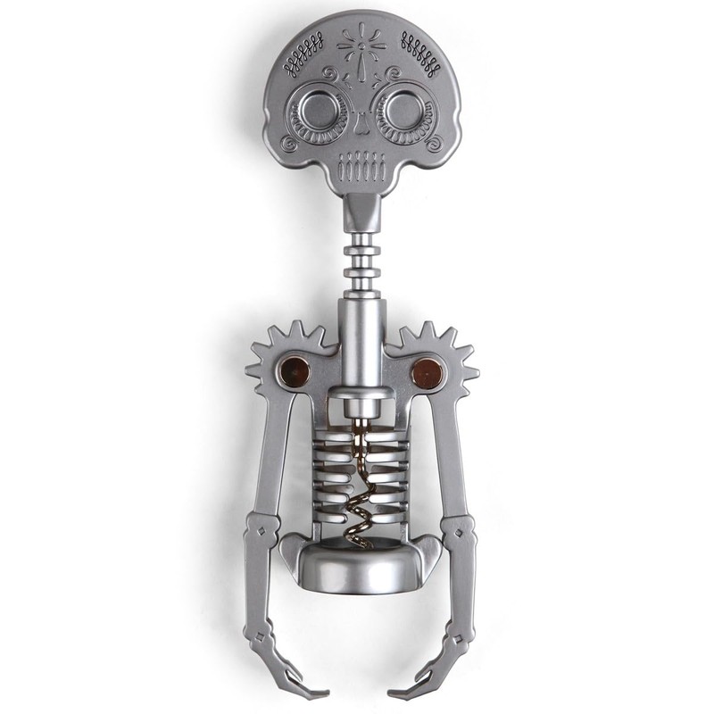 Kikkerland Day of the Dead Corkscrew, Day of Dead, Silver