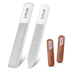 Lobodt Glass Nail Shiner,Upgrade Nano Glass Nail Files &Nail Buffers Polisher Professional Crystal Manicure Tools Kit for Natural Nail, Great for Home Salon or Travel Use