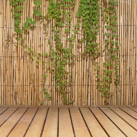 FOREVER BAMBOO Jumbo Reed Bamboo Screen Fencing Privacy Fence Backyard Divider Decorative Reed Garden Fencing, Natural 6 ft H x 16 ft L